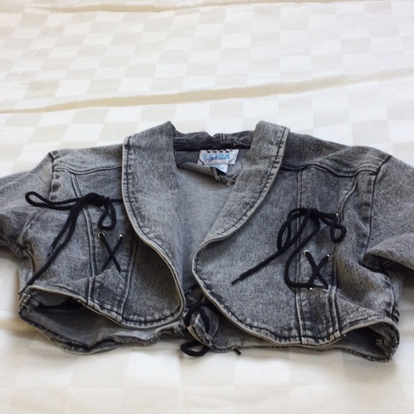 Vintage Extra Blues Denim Bolero Style Jacket Sz M - Picture 4 of 9